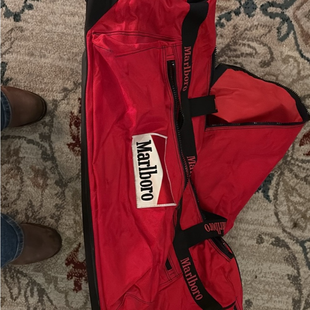 Marlboro Red Travel Bag with Black Details
